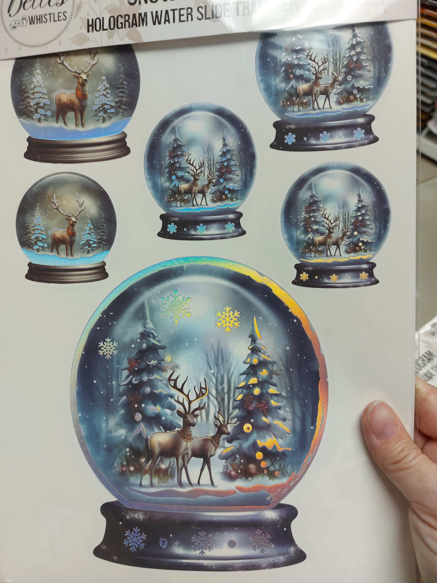 Belles & Whistles Waterslide - Snow Globes Holographic Transfer