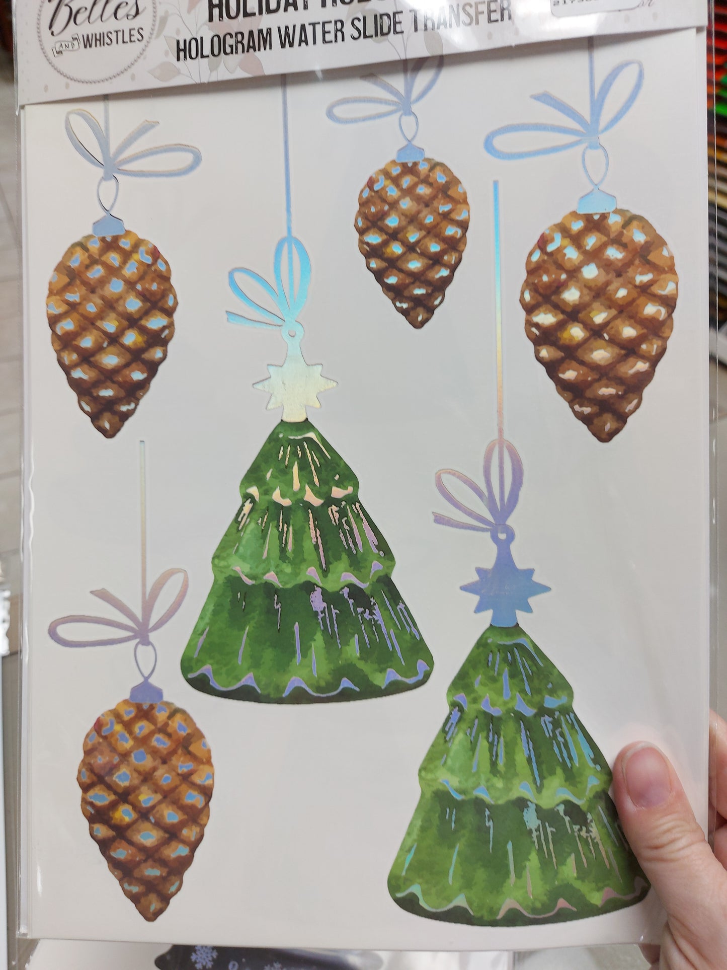 Belles & Whistles Waterslide - Holiday Hologram Holographic Transfer