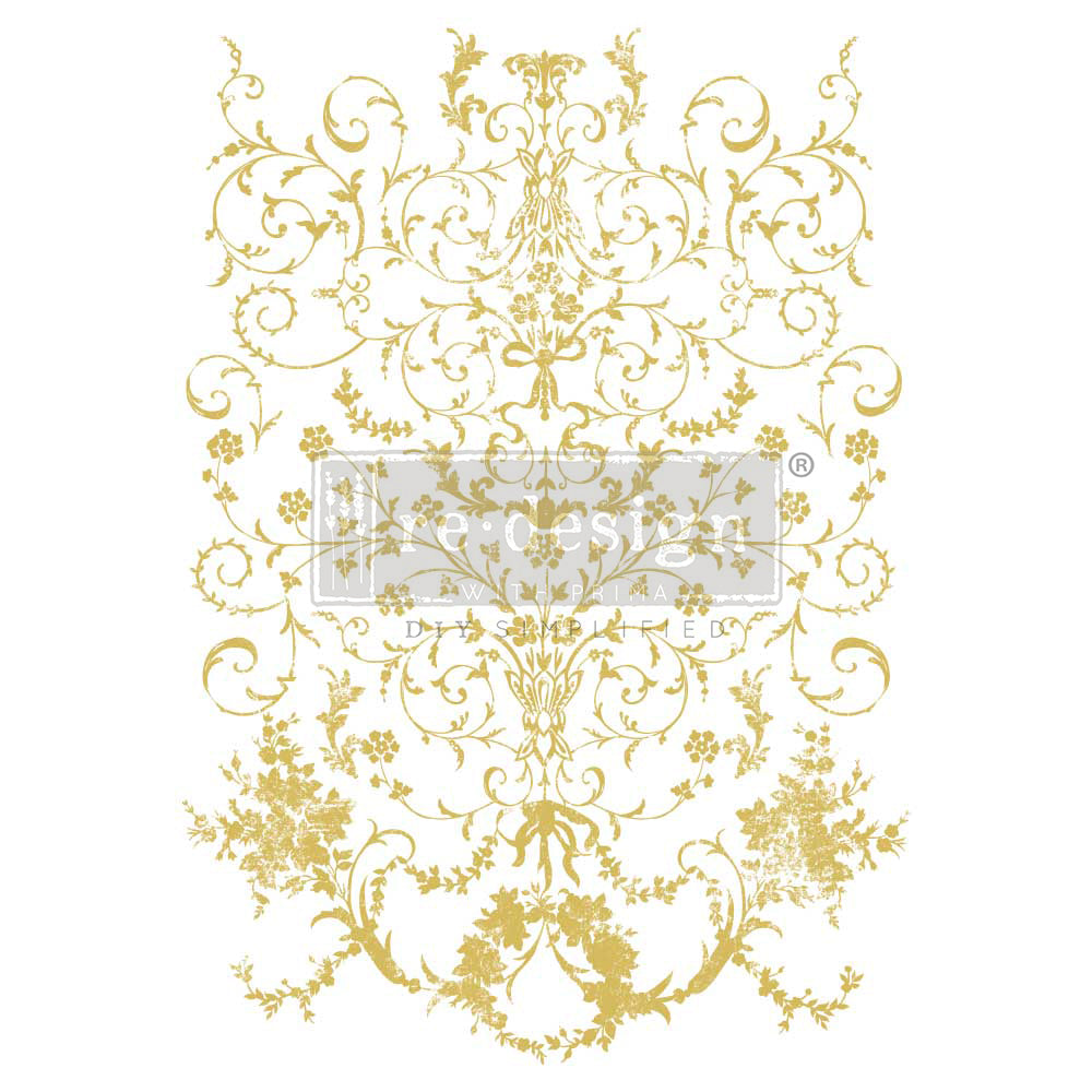 Transfer 18x24 - Manor Swirls, Kacha Gold Foil