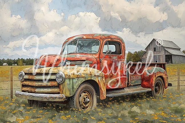 Whimsykel Transfer 21x29 - Old Farm Truck