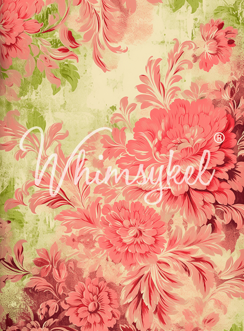 Whimsykel Transfer 21x29 - Limekissed Flowers