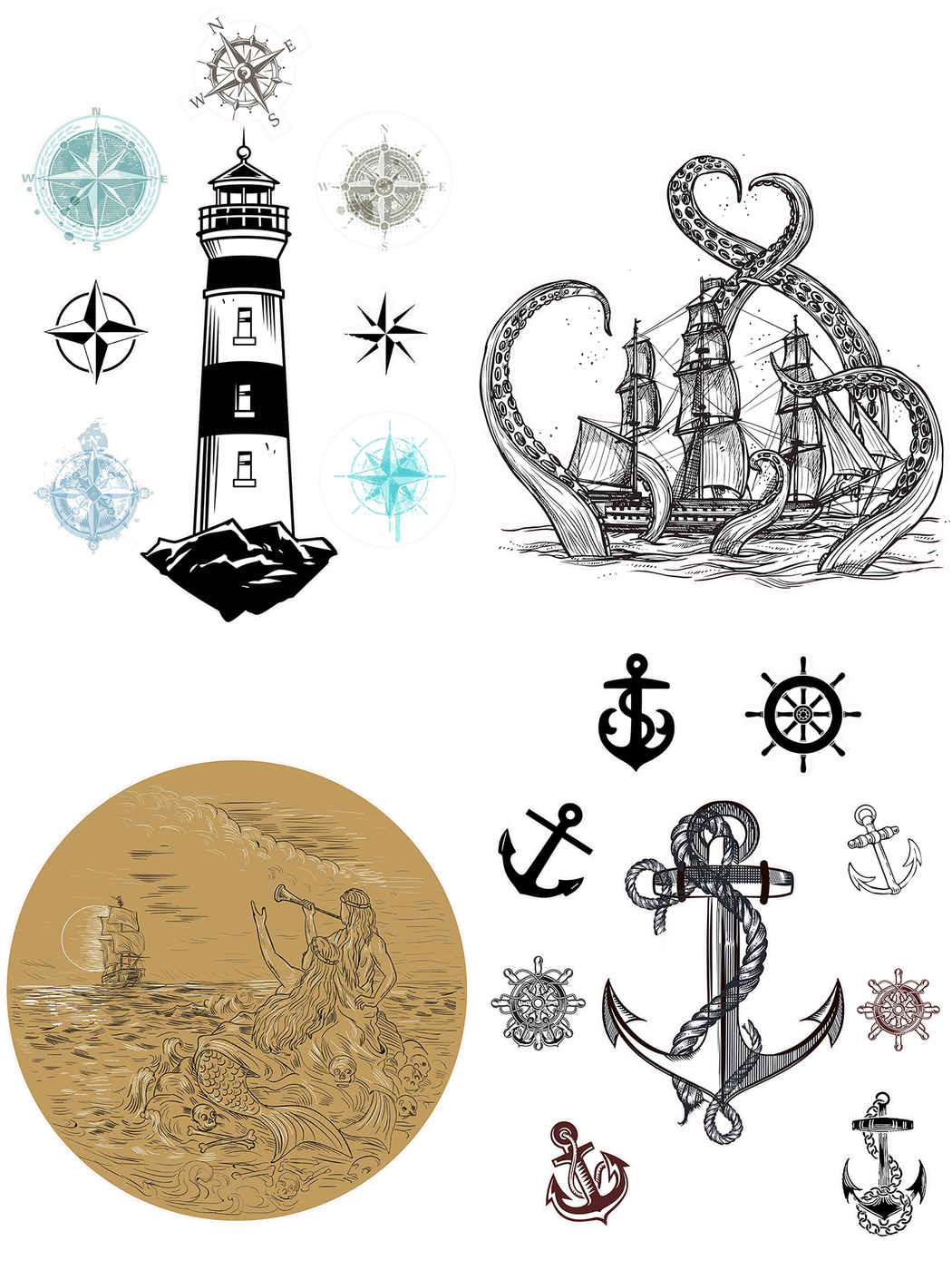 Belles & Whistles Transfer 24x28 - Nautical Life