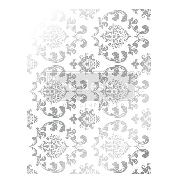 Transfer 18x24 - Silver House of Damask, Kacha