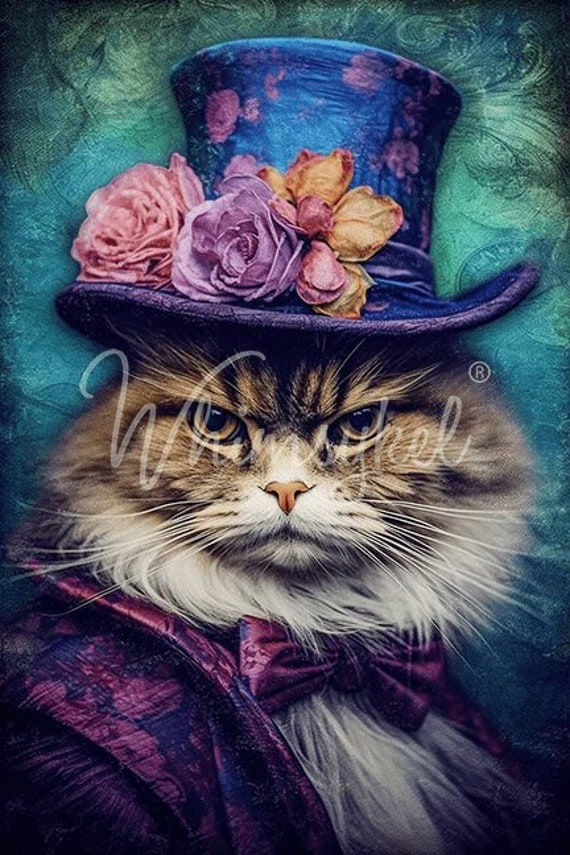 Whimsykel Decoupage Paper 29 x 21 - Sour Puss