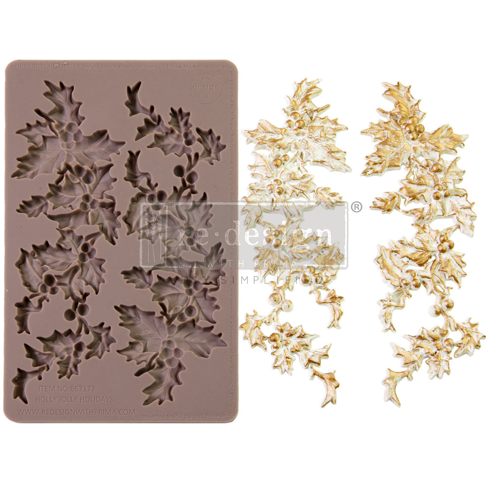 ReDesign with Prima Mould - Holly Jolly Holiday