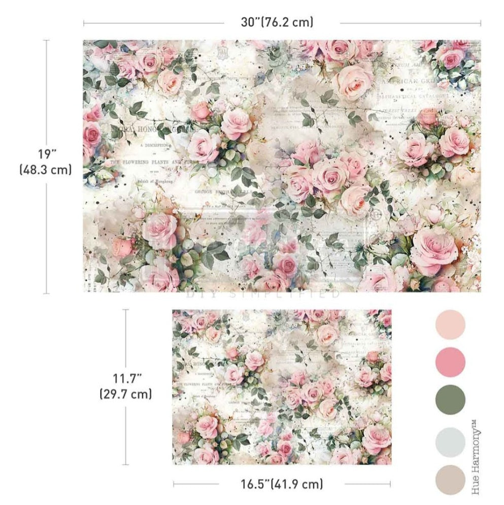 Rosy Reverie Paper 19.5" x 30"