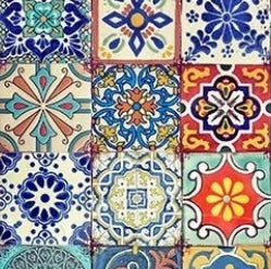 Colorful Tiles - Rice Paper 12"x16.8"