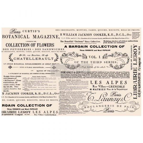 Floral Text Tissue Paper