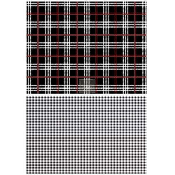 Transfer 23x33 - Gingham Black