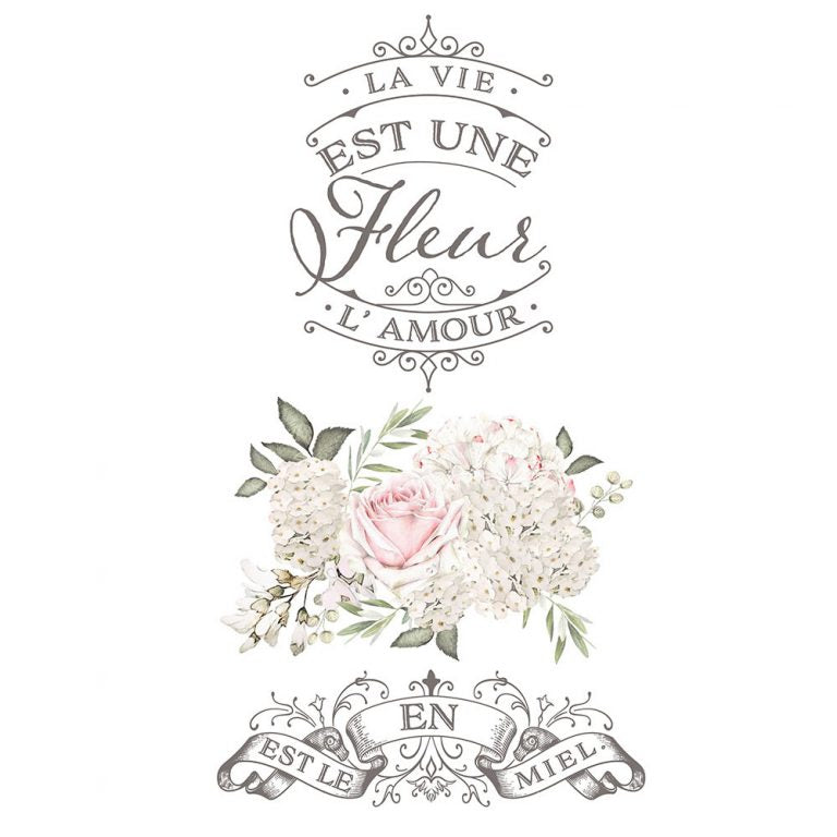 Transfer 17x27 - La Vie est une Fleur