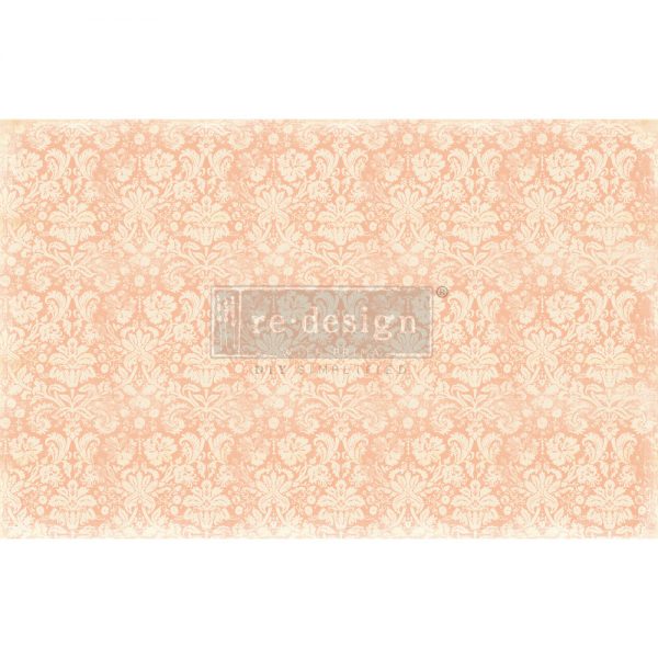 Peach Damask Tissue Paper