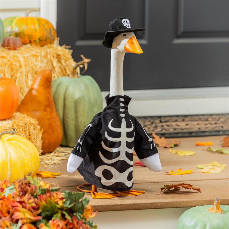 Giddy the Porch Goose Skeleton Glow in the Dark Outfit