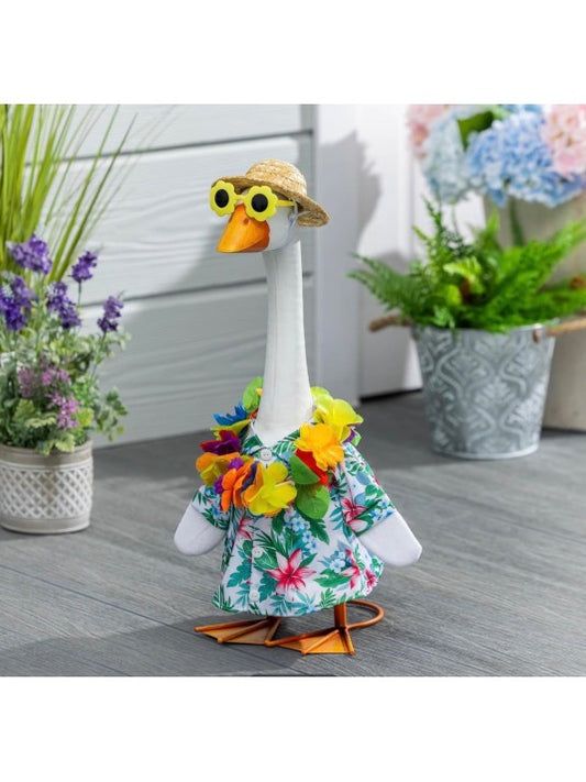 Giddy the Porch Goose Hawaiian Vacation Outfit