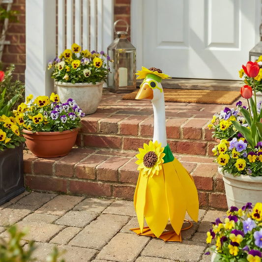 Giddy the Porch Goose Sunflower Outfit