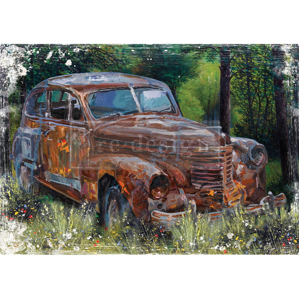 This Rusty Car Tissue Paper - 23.4 x 33.1
