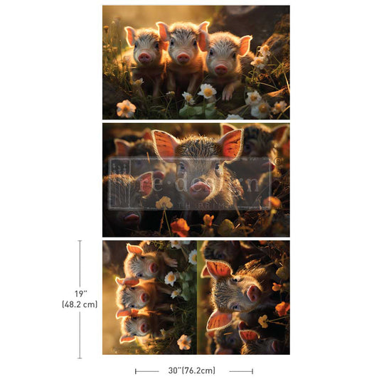 Redesign Decoupage Decor Tissue Paper Triple Pack - Muddy Mischief