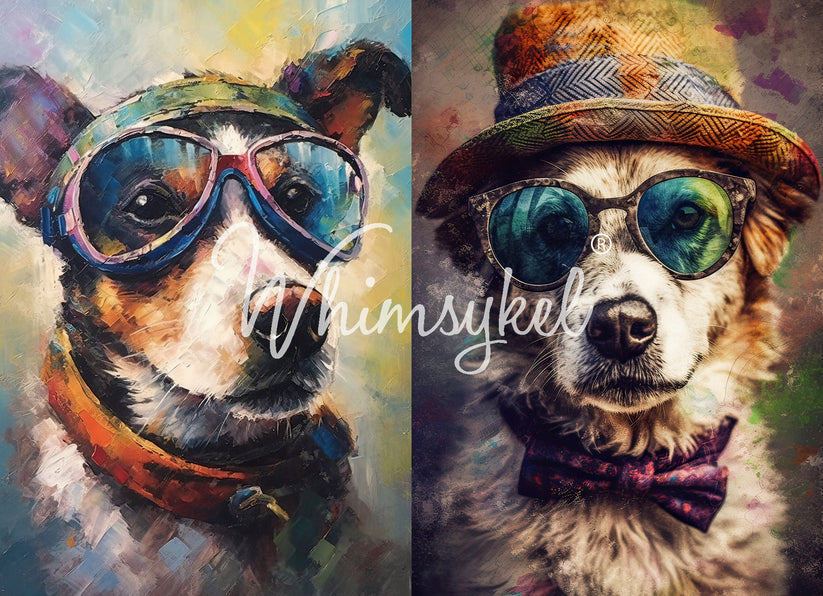 Whimsykel Transfer 21x29 - Rascal/Dogee Duo – Victorian Porch