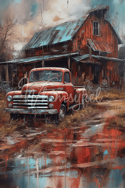 Whimsykel Transfer 29 x 21 - Rural Reflections