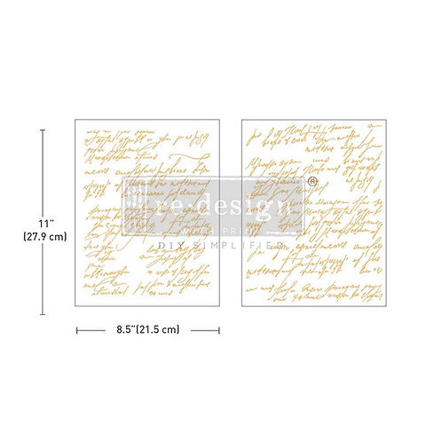 Transfer Middy 8.5x11 - Shimmering Script