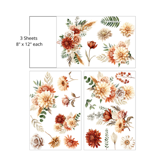 Belles & Whistles Transfer 8x12 - Autumn Morning Meadow