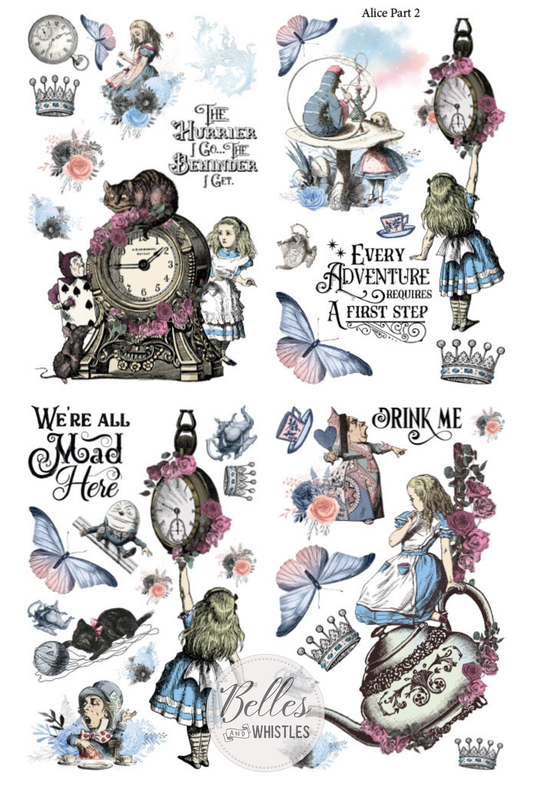 Belles & Whistles Transfer 24x38 - Alice in Wonderland II