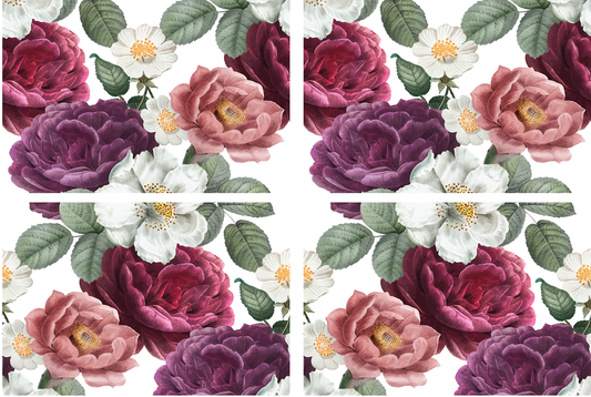 Belles & Whistles Transfer 32x22 - Floral Romance