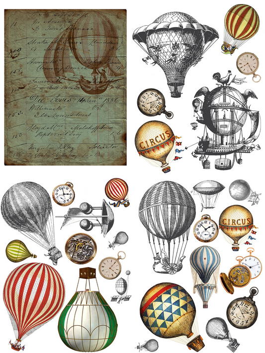 Belles & Whistles Transfer 24x32 - Hot Air Balloon