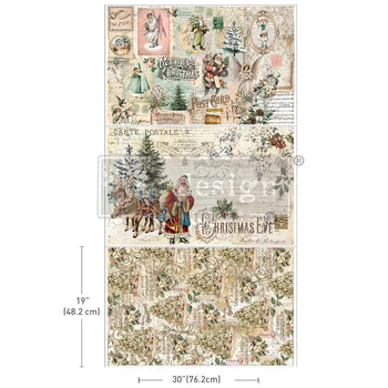 Redesign Decoupage Decor Tissue Paper Triple Pack - Holly Jolly Hideaway