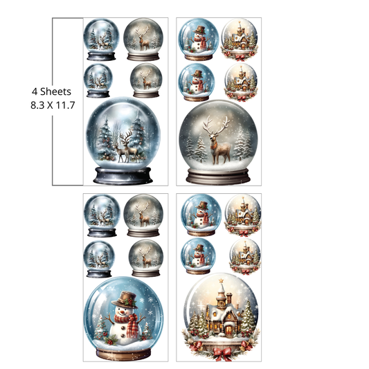 Belles & Whistles Waterslide - Snow Globes Holographic Transfer
