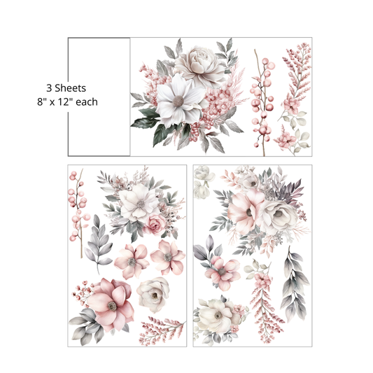 Belles & Whistles Transfer 8x12 - Tea Party Bouquet