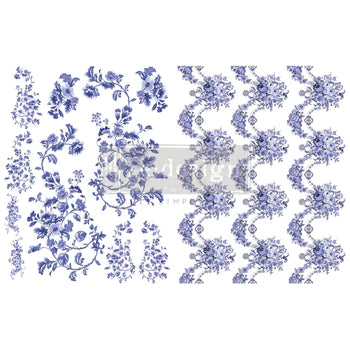 Transfer H20 8.5x11 - Azure Florals II