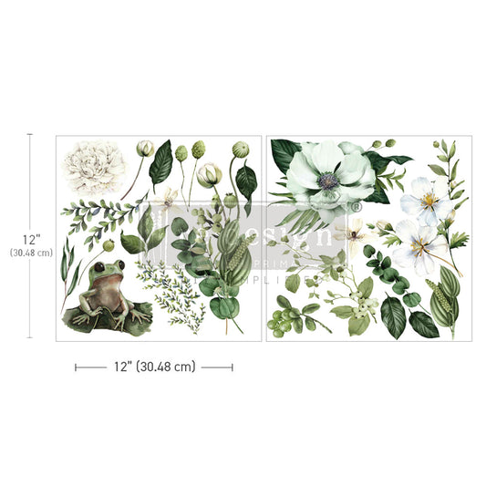 Transfer 12x12 - Froggy Meadow Green