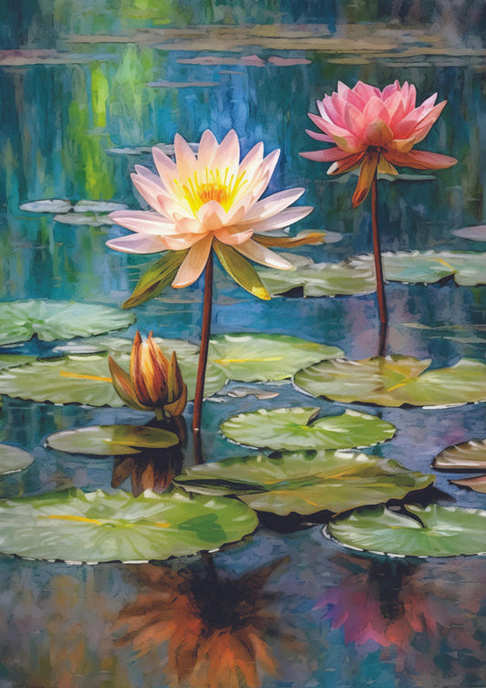 Belles and Whistles A1 Rice Paper - Lily Pads
