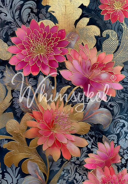 Whimsykel Decoupage Paper 21x29 - Gilded Flowers