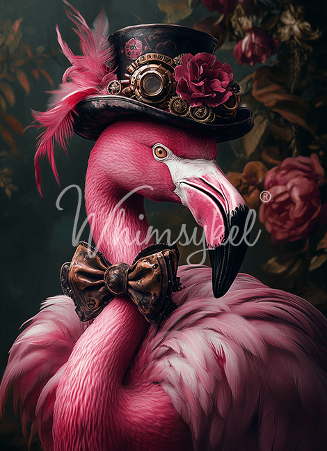 Whimsykel Decoupage Paper 21x29 - Pink Flamingear