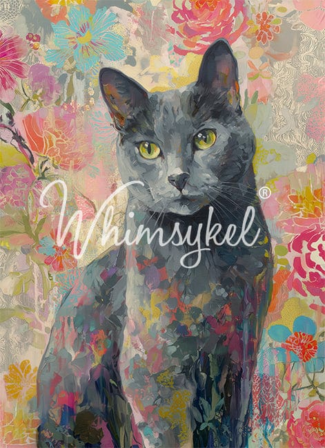 Whimsykel Decoupage Paper 21x29 - Gray Cat