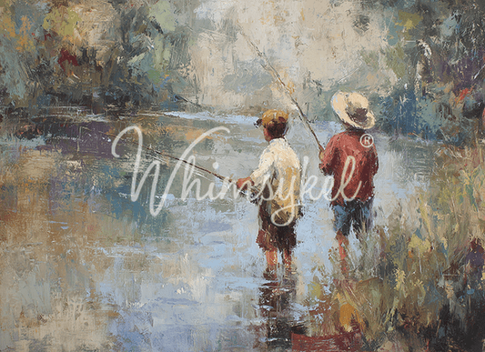 Whimsykel Transfer 29 x 21 - Just Fishing