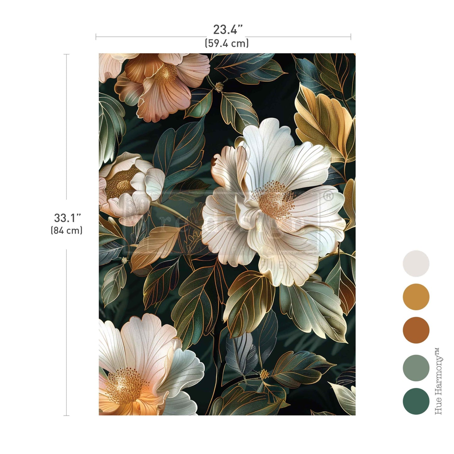 Opulent Petal  Fiber Paper - 23.4" x 33.1"