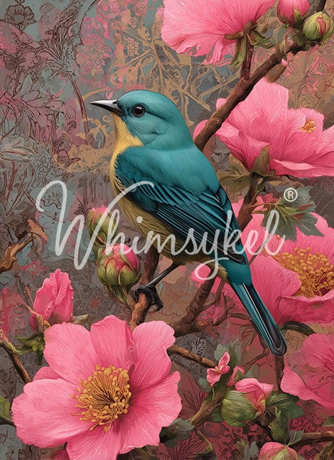 Whimsykel Decoupage Paper 21x29 - Songbird Blooms
