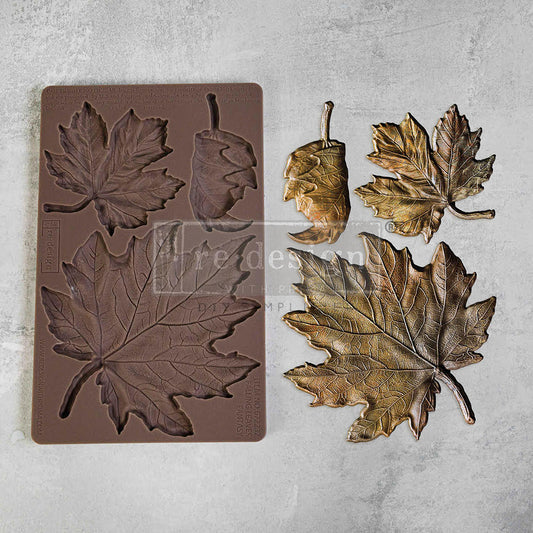 ReDesign with Prima Mould - Falling leaves fantasy