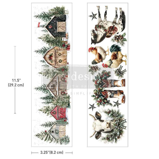 Luxe Transfer 3.25 X 11.5" - Christmas on the Farm