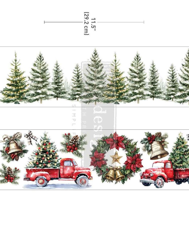 Luxe Transfer 3.25 X 11.5" - Hometown Holiday