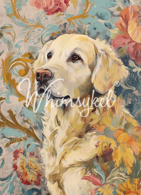Whimsykel Decoupage Paper 21x29 - Golden Retriever