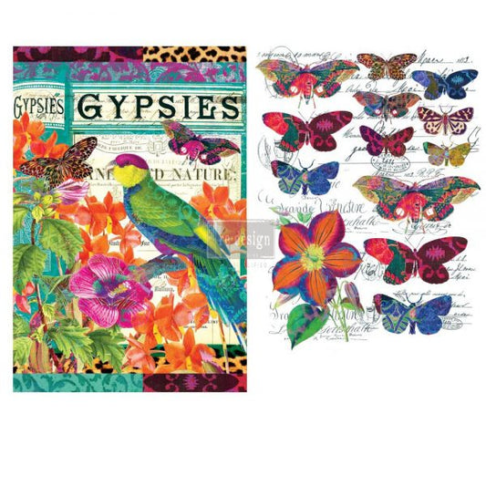Transfer 22x30 - Boho Bird Butterfly