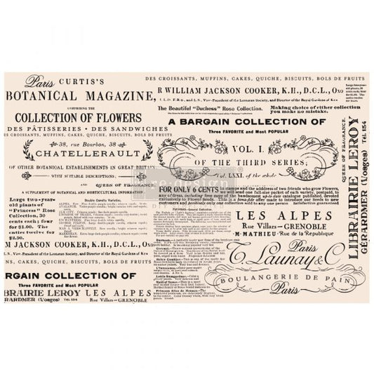 Floral Text Tissue Paper