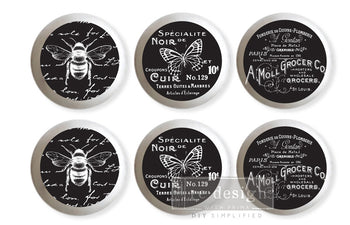 ReDesign with Prima Knob Transfers - French Noir