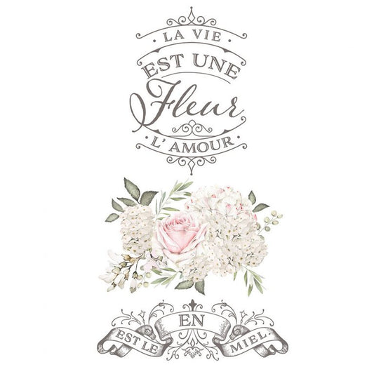 Transfer 17x27 - La Vie est une Fleur