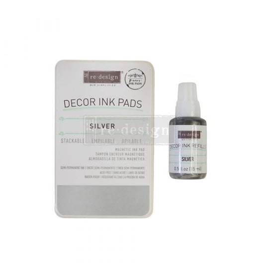 Silver Ink Pad & Case