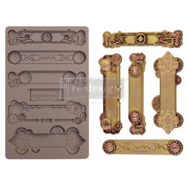 ReDesign with Prima Mould - Steampunk Plates